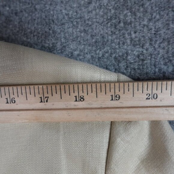 Faconnable Sport Coat 40R Beige Solid 100% Linen 3 Button Half Lined - Picture 11 of 11